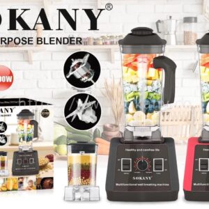 Sokany 5000W Commercial Blender with Grinder - 2-in-1