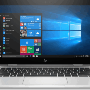 HP EliteBook x360 830 G6 – 13.3” FHD Touchscreen i5 Laptop with 8GB RAM, 256GB SSD, Windows 10 Pro, and HP Security Suite.