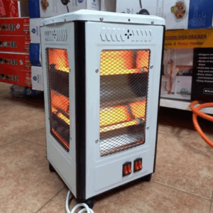 Premier 4+1 Bar Halogen Room Heater with top heat – front and side view