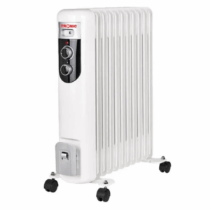 Tronic HW FH11-FI Oil Room Heater – 2500W Aluminium White Electric Heater.